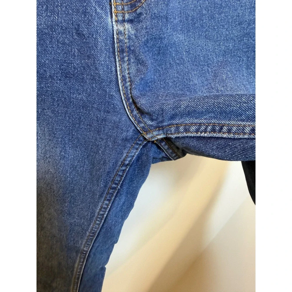 We The Free Free People Jeans Womens 31 Blue High Rise Mom Tapered Rigid Denim